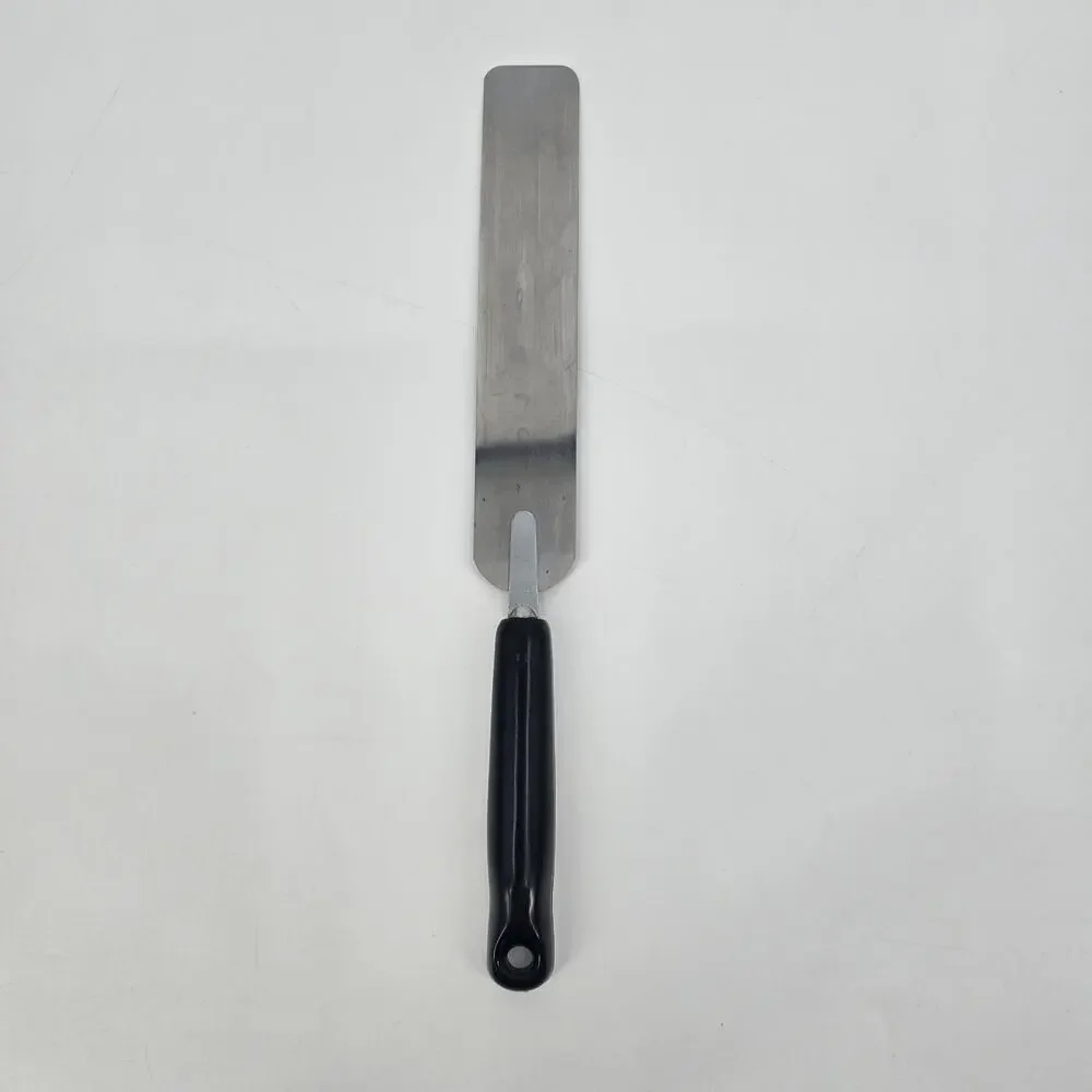 Vintage EKCO Flint Offset Icing Spatula Dutch Blue Tulip Handle Stainless USA